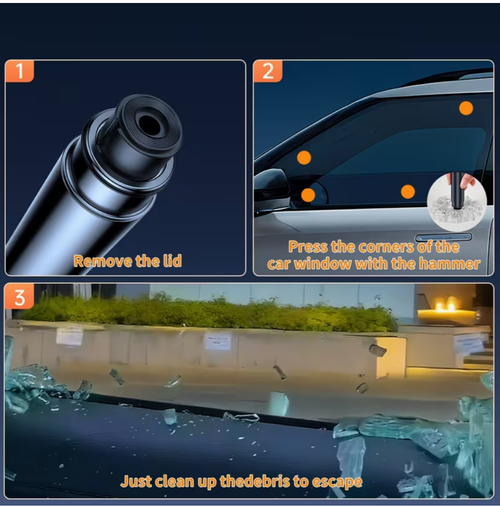 Car Window Breaker with Seatbelt Cutter