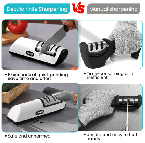 Electric Knife Sharpener, 1 Count Multifunctional Knife Sharpener, Household Kitchen Knife Sharpener, Kitchen Gadgets, Perfect Gift Option