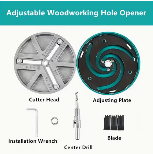Adjustable Woodworking Hole Opener