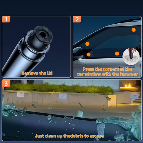 Car Window Breaker with Seatbelt Cutter