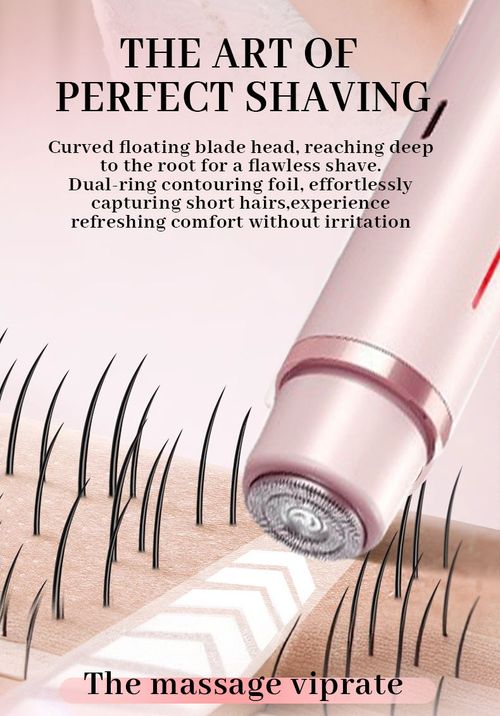 USB-Charging Portable IPX7 Waterproof Women's Dual-Head Electric Shavers for Bikini Line, Eyebrows, Face, Legs, and Underarms