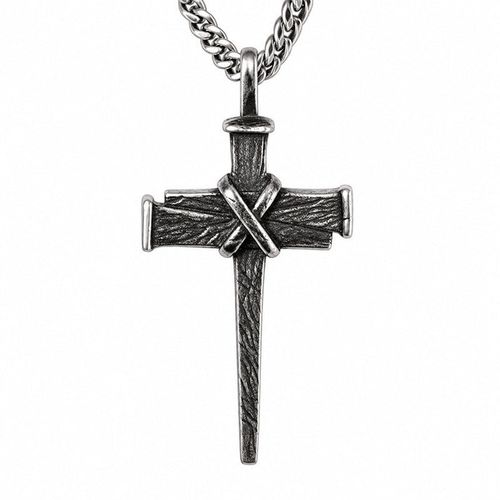 Nail Cross Pendant Necklace
