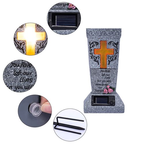 Solar Cemetery Grave Vase