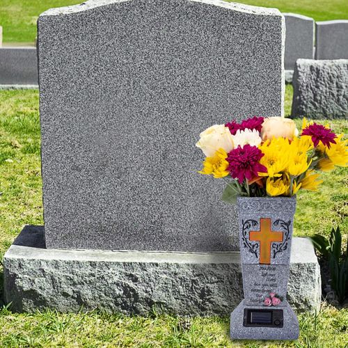 Solar Cemetery Grave Vase