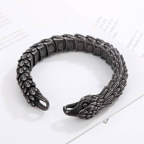 Men's Punk Eagle-Head Buckle Bracelet