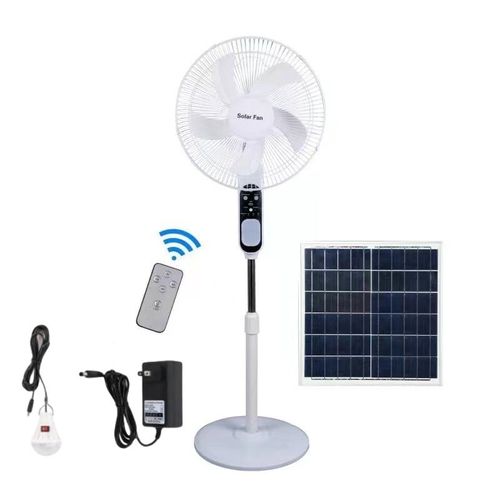 Solar-Powered Rechargeable Fan with Light