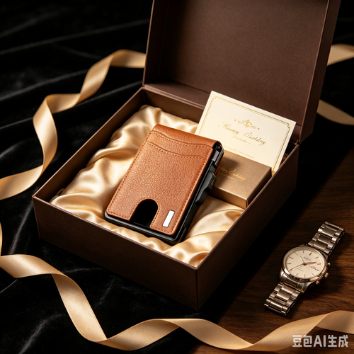 😀🔥✨Wallet for Men - With Pop Up Aluminum Case Money Clip Slim Leather Slots Credit Card Holder RFID Blocking Bifold Minimalist Wallet