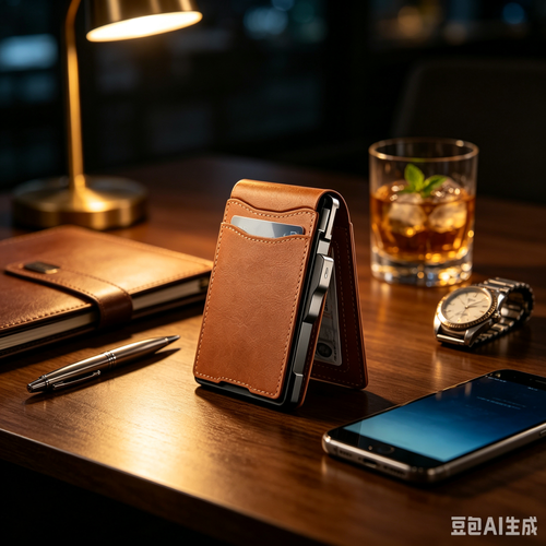 😀🔥✨Wallet for Men - With Pop Up Aluminum Case Money Clip Slim Leather Slots Credit Card Holder RFID Blocking Bifold Minimalist Wallet