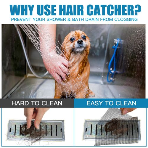 Adjustable Shower Drain Stopper, Self‑Adhesive Drain Sticker & Mesh Sink Filter Bathroom Sewer Accessory Set