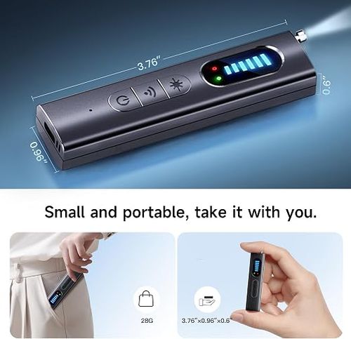Multi-Function Hidden Camera Detector, Anti-Tracking GPS Bug Scanner for Travel Hotel Privacy Security