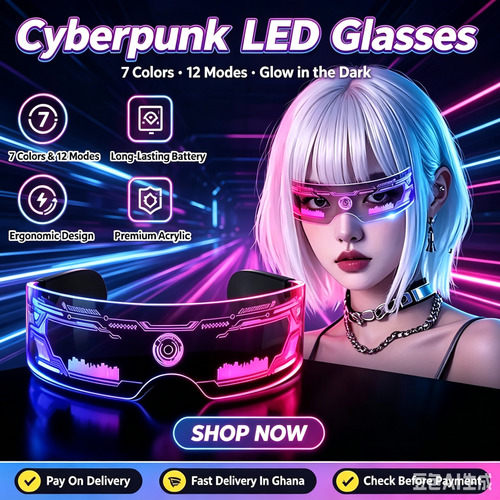 🔥Clearance Sale: Buy One, Get One Free🔥Cyberpunk LED Luminous Glasse