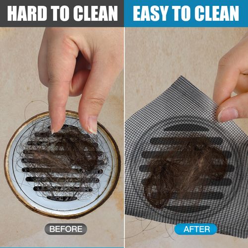 Adjustable Shower Drain Stopper, Self‑Adhesive Drain Sticker & Mesh Sink Filter Bathroom Sewer Accessory Set