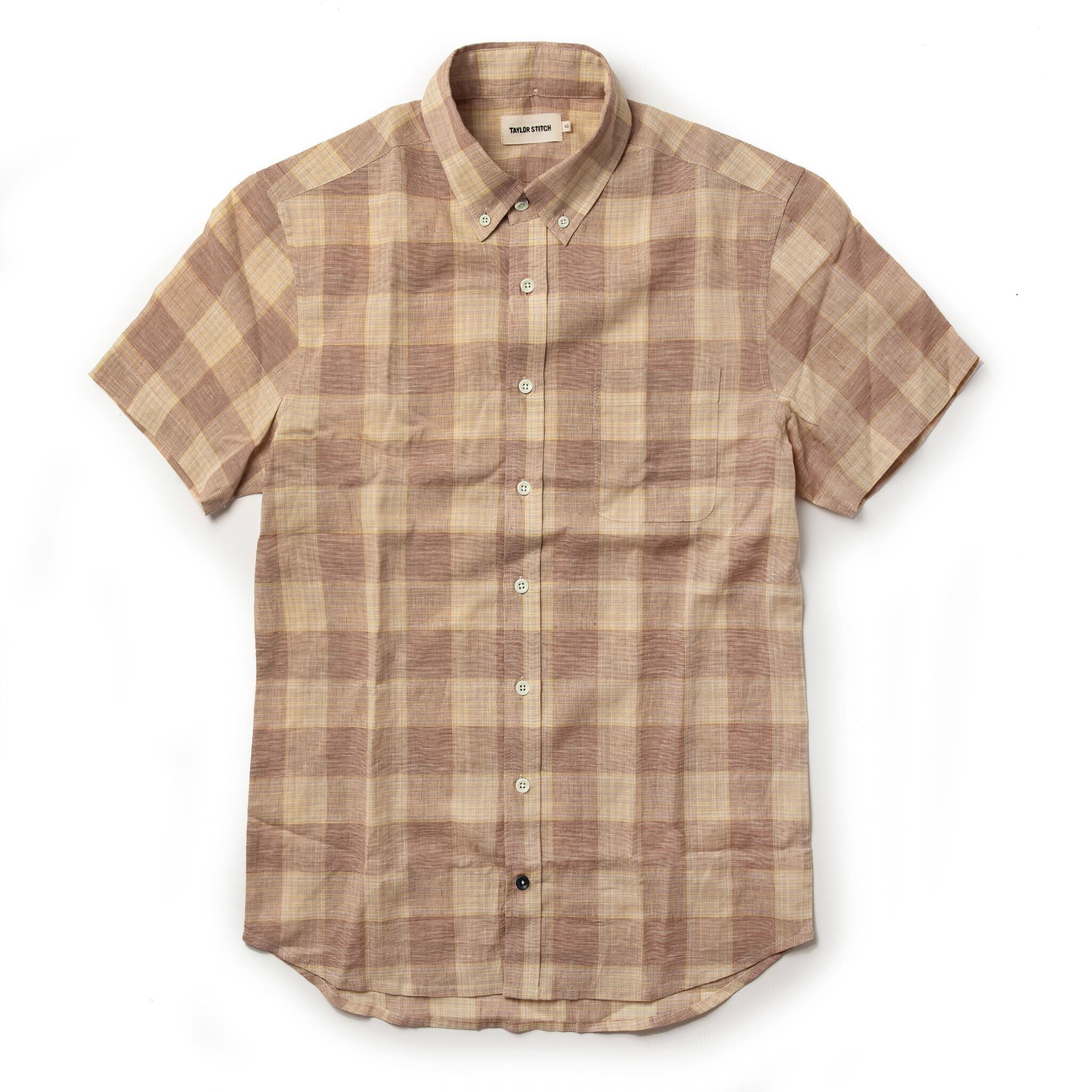 Uasow Short Sleeve Jack in Red Madras