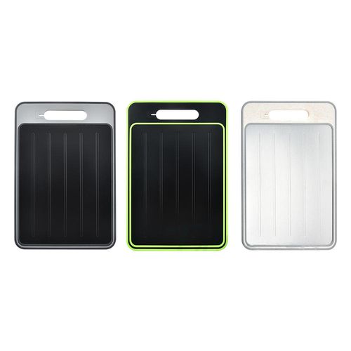 Hot Selling 4 in 1 Thawing Plate With Chopping Board Spice Grater and Knife Sharpener Aluminum Defrosting Plate Cutting Board