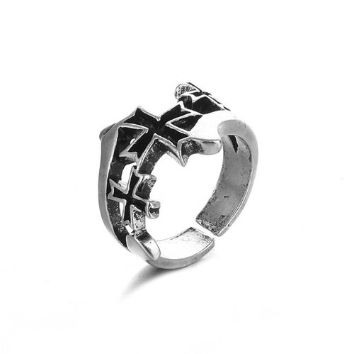 Men's Alloy Vintage Style Ring - Fashionable Hip-Hop Hand Accessory for Men