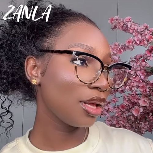 Popular Women's Reading Glasses 2023 New Fashion Pink Half Frame Cat Eye Glasses TR90 Anti Blue Light Blocking Computer Eyewear