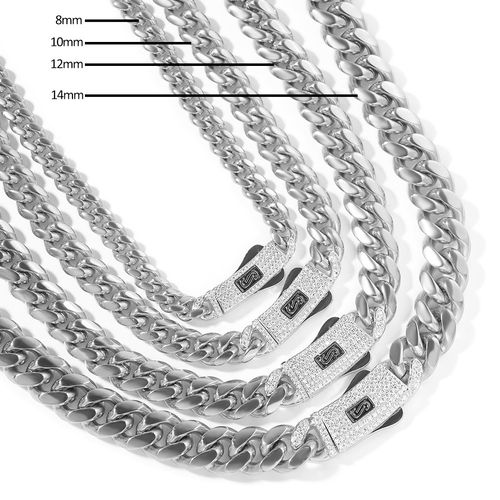High Quality Stainless Steel Gold Jewelry Necklace Hip Hop Jewelry Cuban Chain Necklace
