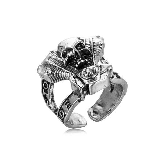 Men's Alloy Vintage Style Ring - Fashionable Hip-Hop Hand Accessory for Men