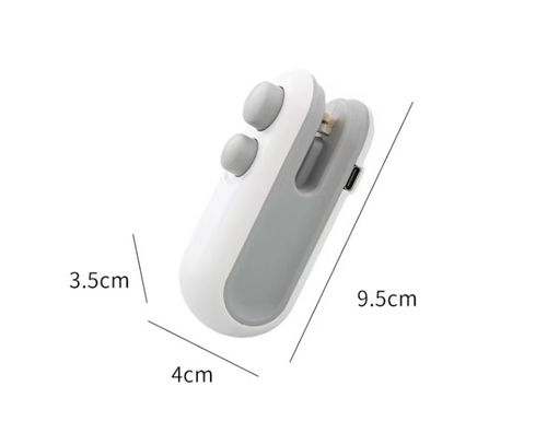 Handheld USB Rechargeable Mini Clip Bag Sealing Machine Food Plastic Bag Sealer Heat Seal with Cutter Portable Vacuum Sealer