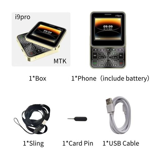 i19 Pro Rotate Phone 2.4 Inch Screen Plating Bezel MTK Motherboard GSM2G Network