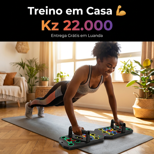 🇦🇴🔥 Luanda 🏋️ Prancha de Flexão Multifuncional e Dobrável ✨💪 Treinador de Músculos do Peito e Ombros ✨ Alta resistência antiderrapante 🌧️ Ideal para treino em casa e fitness 💖 Super leve e portátil 💨 Suporte para treino de prancha 🎒 Ideal para homens, mulheres e iniciantes 🌿✨🏋️ Tenha um corpo perfeito sem ir à ginásio ✨