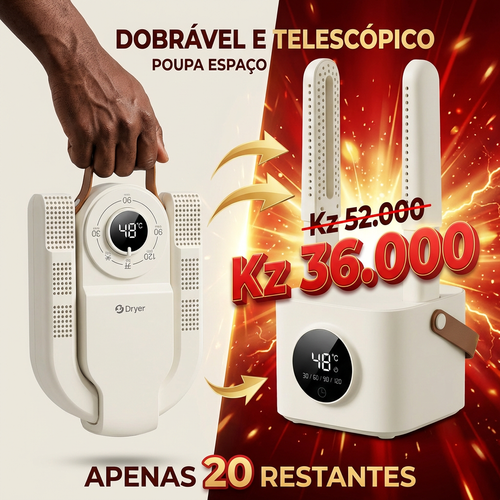 🇦🇴👟PROMOÇÃO ESPECIAL OFERTA LUANDA!—👟 Secador de Sapatos Inteligente!—⏰ Temporizador Digital com Ecrã Tátil!—💨 CHEGA DE SAPATOS MOLHADOS!— 🌧️ Perfeito para Chuva e Suor!— 🏠 Ideal para Uso Doméstico! — 🚚 Entrega Grátis em Luanda!