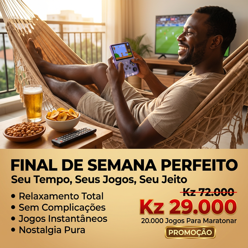 🔥🎮 Luanda | Consola HD com 20k Jogos —Sem Internet 🔌 Bateria de Longa Duração 🔋Ecrã Grande 📺— Leve e Portátil 🚶‍♂️