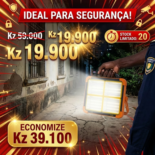 🔥Luanda💡 Lâmpada Solar LED Super Resistente 🌞♻️Recarregável sem Eletricidade💡✨ Iluminação Ultra Forte 🔦⚡ Longa Duração 🔋🌙  Ideal para Casa 🏠, Emergência 🚨, Barraca Noturna 🛍️🌃 e Camping ⛺⭐ em Luanda 📍🚚 Portátil 🎒, Econômica 💰 e Fácil de Usar 👍😊