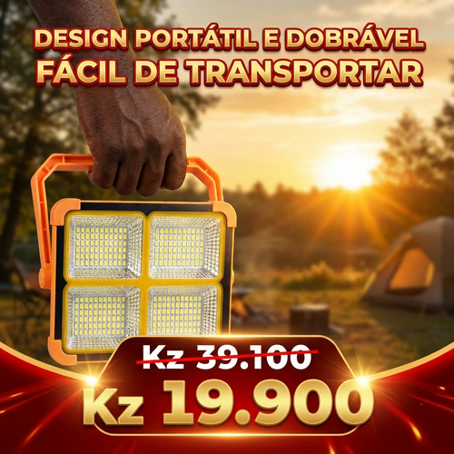 🔥Luanda💡 Lâmpada Solar LED Super Resistente 🌞♻️Recarregável sem Eletricidade💡✨ Iluminação Ultra Forte 🔦⚡ Longa Duração 🔋🌙  Ideal para Casa 🏠, Emergência 🚨, Barraca Noturna 🛍️🌃 e Camping ⛺⭐ em Luanda 📍🚚 Portátil 🎒, Econômica 💰 e Fácil de Usar 👍😊