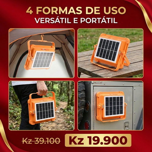 🔥Luanda💡 Lâmpada Solar LED Super Resistente 🌞♻️Recarregável sem Eletricidade💡✨ Iluminação Ultra Forte 🔦⚡ Longa Duração 🔋🌙  Ideal para Casa 🏠, Emergência 🚨, Barraca Noturna 🛍️🌃 e Camping ⛺⭐ em Luanda 📍🚚 Portátil 🎒, Econômica 💰 e Fácil de Usar 👍😊