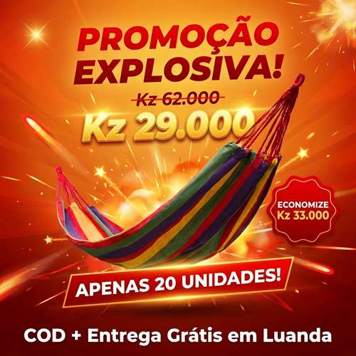 🇦🇴🌈 OFERTA LUANDA! 🌈— 🌴 Rede Portátil para Exterior —🛏️☀️ Descanso Perfeito em Qualquer Lugar  — Super Confortável 😌 — Forte e Resistente 💪 — Ideal para Camping 🏕️ Jardim 🌿 e Descanso Diário 🌞