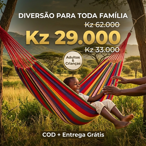 🇦🇴🌈 OFERTA LUANDA! 🌈— 🌴 Rede Portátil para Exterior —🛏️☀️ Descanso Perfeito em Qualquer Lugar  — Super Confortável 😌 — Forte e Resistente 💪 — Ideal para Camping 🏕️ Jardim 🌿 e Descanso Diário 🌞
