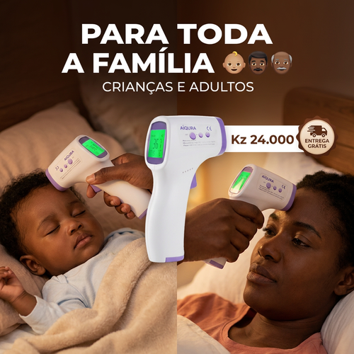 🇦🇴🔥 Luanda 🌡️ Termómetro Digital Sem Contacto ⚡ Mede a temperatura em 1 segundo 😷 Sem tocar no corpo 👶👨 Seguro para crianças e adultos 🏠 Essencial para toda a família 💡 Rápido, preciso e fácil de usar