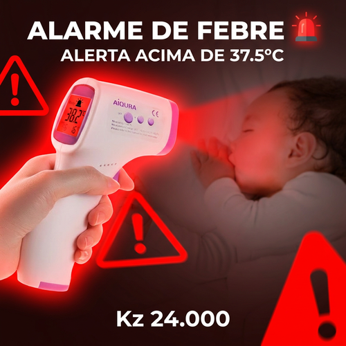 🇦🇴🔥 Luanda 🌡️ Termómetro Digital Sem Contacto ⚡ Mede a temperatura em 1 segundo 😷 Sem tocar no corpo 👶👨 Seguro para crianças e adultos 🏠 Essencial para toda a família 💡 Rápido, preciso e fácil de usar