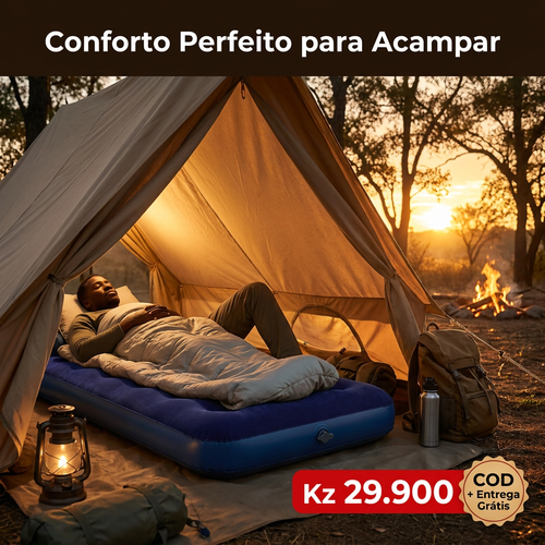 🔥🇦🇴 Luanda 🛏️ Cama de Ar Portátil Premium ✨☁️ Adeus chão duro e frio ✨ 100% Anti-humidade 🌧️ Ideal para casa, sesta e lazer 💖 Super macio e durável 💨 Enche muito rápido 🎒 Ideal para viagem e descanso diário 🌿✨🛏️ Durma nas nuvens todas as noites ✨