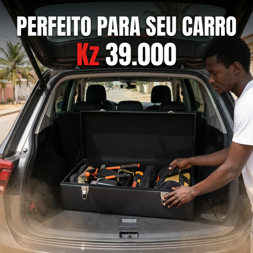 🇦🇴🔥 Luanda 🚘✨ Caixa Organizadora para Porta-Malas 💼 Grande Capacidade 📦 Dobrável e fácil guardar 💎 Couro elegante 🚘 Mantém carro sempre limpo