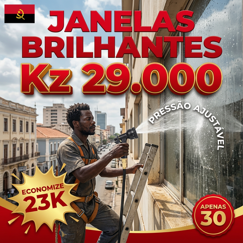 🇦🇴💦 OFERTA LUANDA!  — Pistola de Alta Pressão! — 🚿Estica Automaticamente 3x! 💪 Perfeita para Lavar Carro 🚗 e Regar Jardim 🏡 — Forte e Compacta! ✨