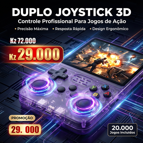 🔥🎮 Luanda | Consola HD com 20k Jogos —Sem Internet 🔌 Bateria de Longa Duração 🔋Ecrã Grande 📺— Leve e Portátil 🚶‍♂️