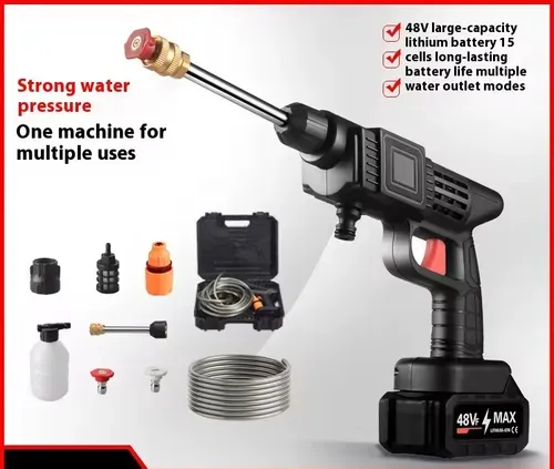 💦💦Lava tudo! –⚡ Pistola de Lavagem Portátil –Carros, muros e quintais com potência total!💪🔥