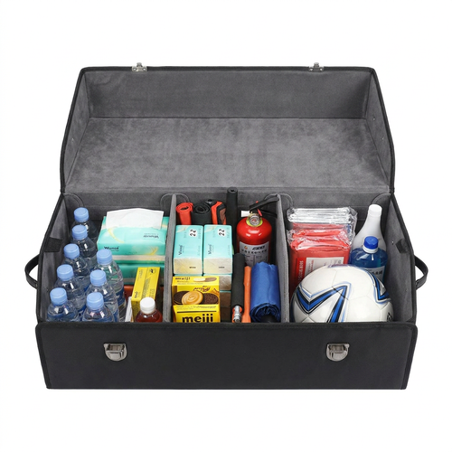 🇦🇴🔥 Luanda 🚘✨ Caixa Organizadora para Porta-Malas 💼 Grande Capacidade 📦 Dobrável e fácil guardar 💎 Couro elegante 🚘 Mantém carro sempre limpo