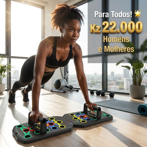 🇦🇴🔥 Luanda 🏋️ Prancha de Flexão Multifuncional e Dobrável ✨💪 Treinador de Músculos do Peito e Ombros ✨ Alta resistência antiderrapante 🌧️ Ideal para treino em casa e fitness 💖 Super leve e portátil 💨 Suporte para treino de prancha 🎒 Ideal para homens, mulheres e iniciantes 🌿✨🏋️ Tenha um corpo perfeito sem ir à ginásio ✨