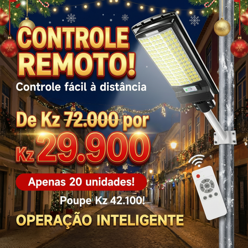 🌞💡Luanda ☀️✨ Lâmpada Solar Integrada Super Brilhante ⚡✨ — Sensor Inteligente 🚶‍♂️📡 e À Prova de Água 🌧️💦 — Carrega de Dia 🔋☀️, Ilumina à Noite 🌙✨
