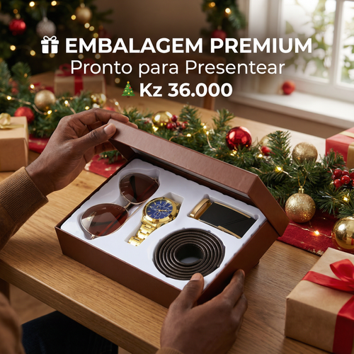 🎁 Conjunto Premium Masculino: Relógio ⌚ + Óculos 👓 + Cinto 👔 + Fivela ✨ — Elegância completa para qualquer ocasião!