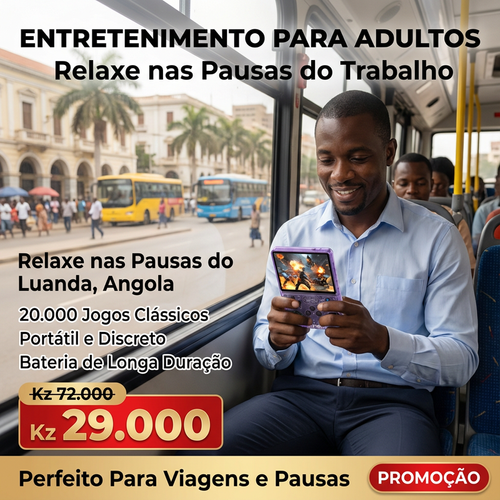 🔥🎮 Luanda | Consola HD com 20k Jogos —Sem Internet 🔌 Bateria de Longa Duração 🔋Ecrã Grande 📺— Leve e Portátil 🚶‍♂️