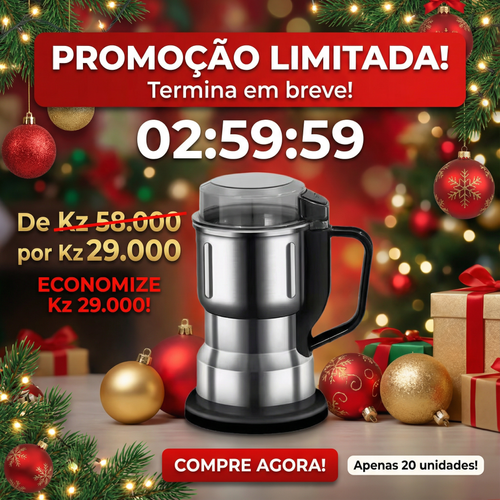 🎄💥Moedor Multifuncional— Tritura Tudo! — Feijão 🍛 Milho 🌽 Pimenta 🔥 Café ☕ Ervas 🍃