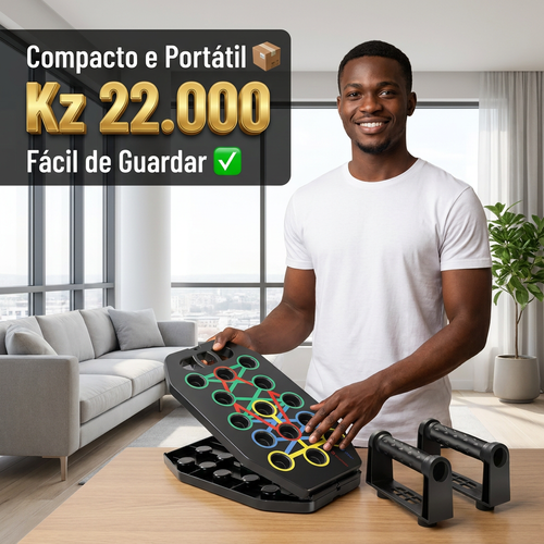🇦🇴🔥 Luanda 🏋️ Prancha de Flexão Multifuncional e Dobrável ✨💪 Treinador de Músculos do Peito e Ombros ✨ Alta resistência antiderrapante 🌧️ Ideal para treino em casa e fitness 💖 Super leve e portátil 💨 Suporte para treino de prancha 🎒 Ideal para homens, mulheres e iniciantes 🌿✨🏋️ Tenha um corpo perfeito sem ir à ginásio ✨