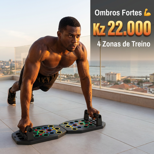 🇦🇴🔥 Luanda 🏋️ Prancha de Flexão Multifuncional e Dobrável ✨💪 Treinador de Músculos do Peito e Ombros ✨ Alta resistência antiderrapante 🌧️ Ideal para treino em casa e fitness 💖 Super leve e portátil 💨 Suporte para treino de prancha 🎒 Ideal para homens, mulheres e iniciantes 🌿✨🏋️ Tenha um corpo perfeito sem ir à ginásio ✨