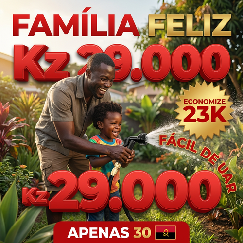 🇦🇴💦 OFERTA LUANDA!  — Pistola de Alta Pressão! — 🚿Estica Automaticamente 3x! 💪 Perfeita para Lavar Carro 🚗 e Regar Jardim 🏡 — Forte e Compacta! ✨