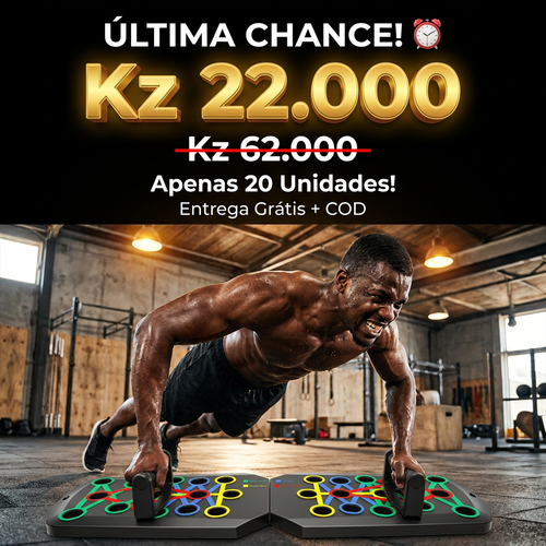 🇦🇴🔥 Luanda 🏋️ Prancha de Flexão Multifuncional e Dobrável ✨💪 Treinador de Músculos do Peito e Ombros ✨ Alta resistência antiderrapante 🌧️ Ideal para treino em casa e fitness 💖 Super leve e portátil 💨 Suporte para treino de prancha 🎒 Ideal para homens, mulheres e iniciantes 🌿✨🏋️ Tenha um corpo perfeito sem ir à ginásio ✨