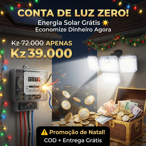 ⚠️☀️Luanda 💡 | Lâmpada Solar de Parede com 4 Cabeças Giratórias 🔄 — Sem Fios ❌🧵, Sem Eletricidade ❌🔌, À Prova de Água 🌧️☀️, Super Brilhante 🔆 com Sensor Inteligente 🚶‍♂️💡 para Proteção do Quintal 🔒🏡